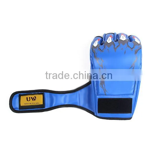 UWIN Blue Personalized MMA Sparring Boxing Gloves photo-2