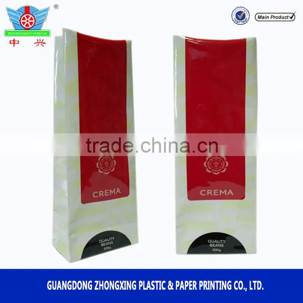 High Barrier Foil Coffee Bean Packaging Bags With Valve and Block Bottom photo-2