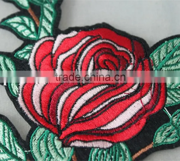 Hot Sale Iron-on Flower Applique Embroidery Patch for Wedding photo-4