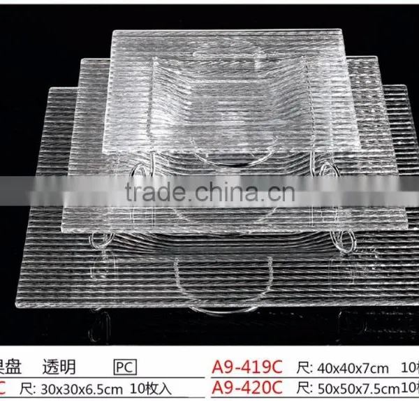 China Reusable Rectangle PC Fruit Plate photo-2