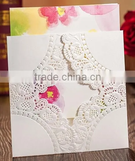 2015 New Design Laser Cut Wedding Invitation Card photo-3