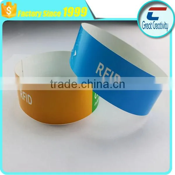 Eco-friendly 13.56Mhz RFID Kids Paper Wristband / Bracelet for Amusements photo-6