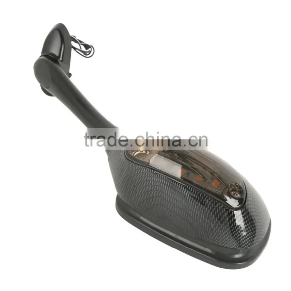 Carbon Fiber Side Pair Mirrors Signal For Suzuki GSXR1000 GSX-R 1000 05-15 06 07 photo-3
