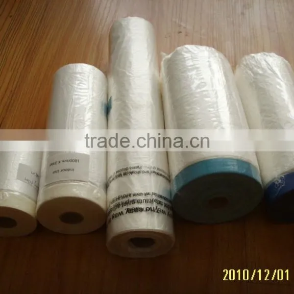 White Pre-taped or Without Taped Masking Films (1400mmx27m) photo-6