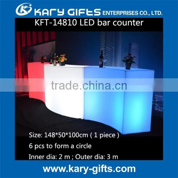 Bar Lumineux Night Club Furniture Light up Plastic Bar photo-3