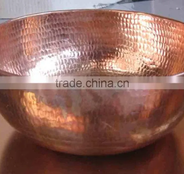 Wholesale Copper Hammered Manicure Shiny polish Bowls for Spas & Saloon