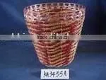 Round Mix Paper Rope Woven Iron Frame Storage Scrap Basket
