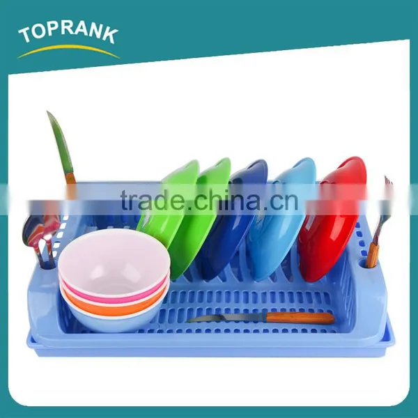 Collapsible Plastic Drying Holder Organizer Drainer Storage Kitchen Dish Drying Rack 2 Tier Dish Rack With Tray photo-2