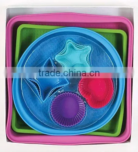 14pc non-stick moldable kitchen technique silicone silicon bakeware