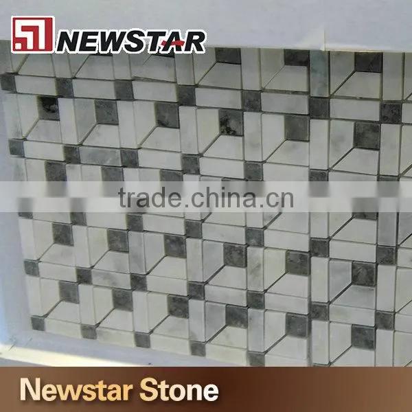 Newstar Basketweave Marble Mosaic Price for Mosaic Tiles Bathroom Mosaic photo-3