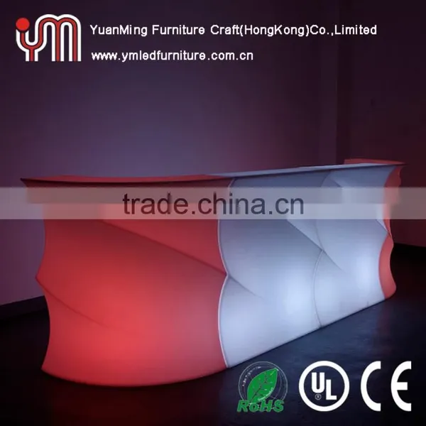 Sectional Wave Shape Bar Table/Illuminated Led Table/Light Up Led Bar Table photo-3