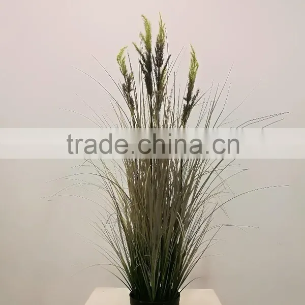 41.5 Inch Height Artificial Grass Green Potted Onion Grass With Wheat Spray Weed Pots Plant photo-6