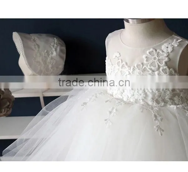 Baby Girl Pageant Wedding Dresses Infant Princess Little Girls 1 Year Birthday Party Dress Newborn Christening Dresses For Girls photo-5