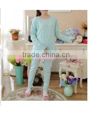 Loving Heart Maternity Nursing Long Sleeve Pajamas Loungewear Dress photo-3