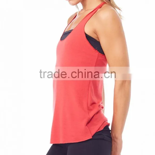 2016 Wholesale Sexy Tank Top Ladies Bodybuilding Custom Gym Stringer Vest photo-3