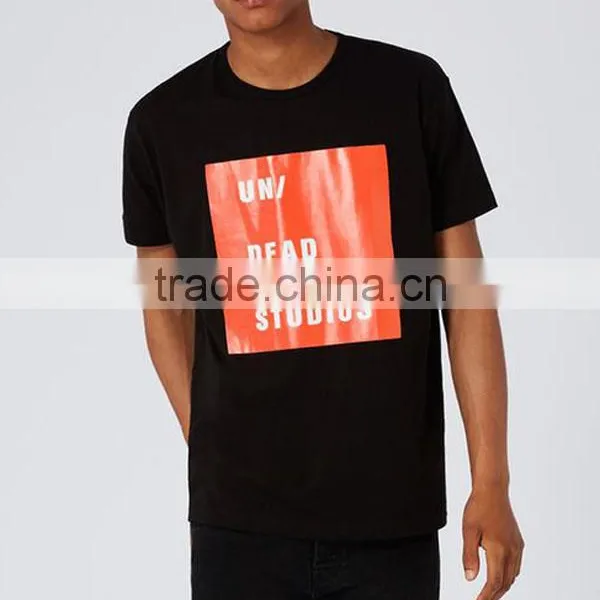 China Supplier Men Cotton Front Screen Printing/Plastic Printing T Shirts photo-2