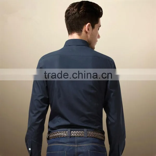 2014 100%Cotton Fabric Wholesale Mens Dress Shirts Cotton Shirt photo-3