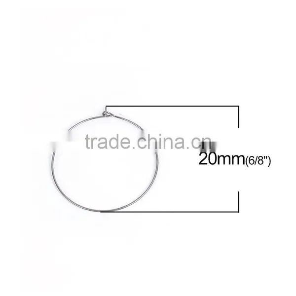Custom Bar Accessories Round Silver Tone Stainless Steel Wine Glass Charms photo-2