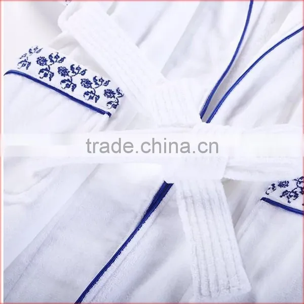 100 Cotton Hotel Bathrobe Embroidery Velour Luxury photo-5