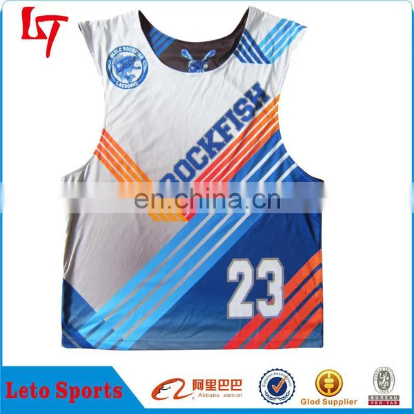 Athletic Kinetic Design Sublimation Custom Reversible Lacrosse/ Custom Senior Lacrosse Pinny photo-3