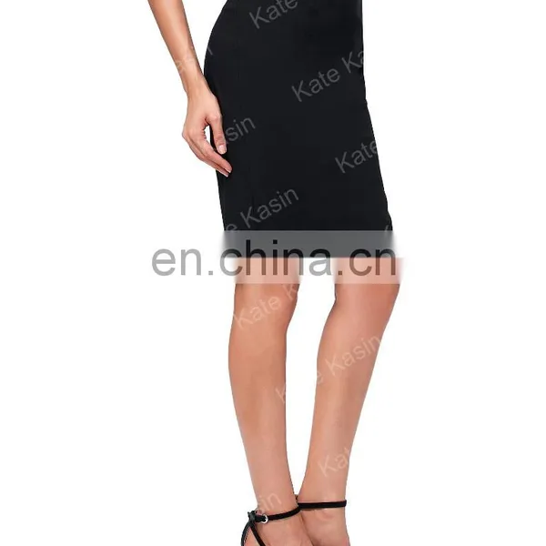 Kate Kasin Occident Women's Solid Color High Stretchy Hips-Wrapped Pencil Skirt 24" KK000277-1 photo-3
