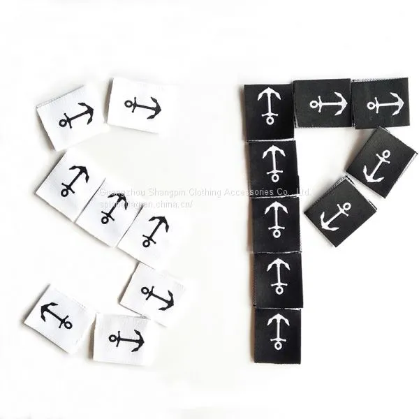 Factory Custom Cloth Woven Main Neck Label Size Label for Garment Bag Hat Shoes