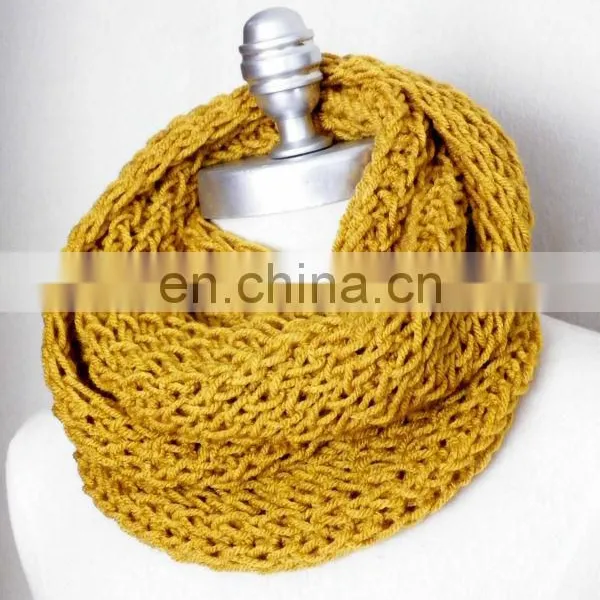 Knit Scarf Acrylic Knit Infinity Scarf Wave Knit Scarf