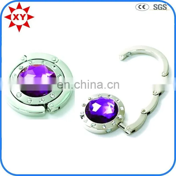 Fashion Crystal Handbag Red Stone Bag Hanger photo-5