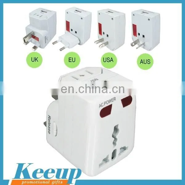 Promotional Cheap Universal Travel Adapter With USB Port photo-3