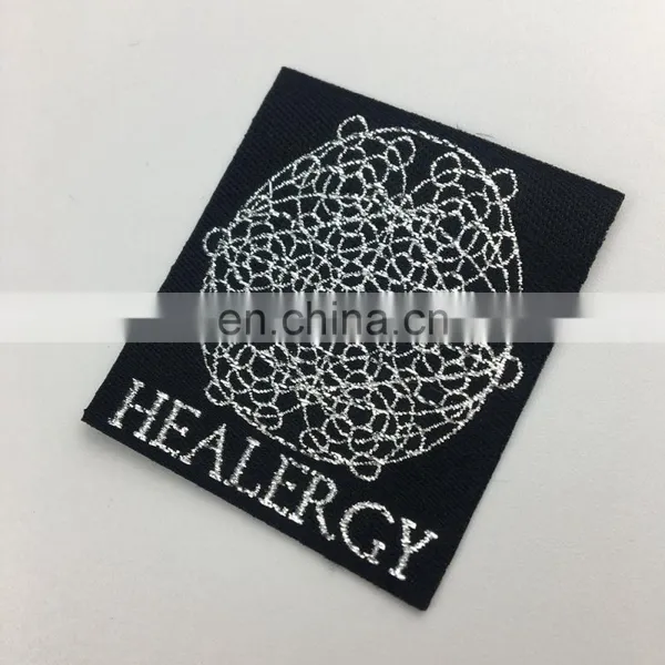 Garment Labels Clothing Label Silver Metallic Woven Label photo-3