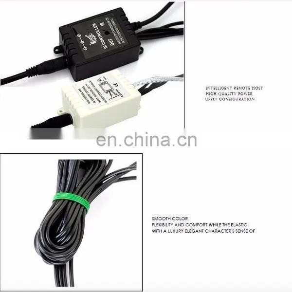 Car Styling Wireless Remote/Music/Voice Control Interior Floor Foot Decoration Light Cigarette LED Atmosphere RGB photo-4