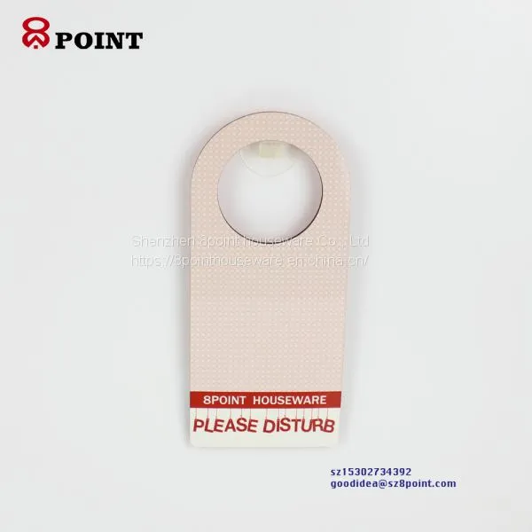Hardboard MDF Knock Reminder Hanging Tags Restaurant Door Display Hanger photo-2
