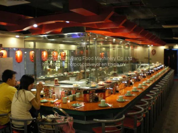 Stainless Steel Sushi Conveyor Belt System With Acrylic Table Board photo-5