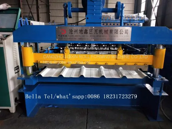 Metal Trapezoidal Roofing Sheet Making Roll Forming Machine photo-3