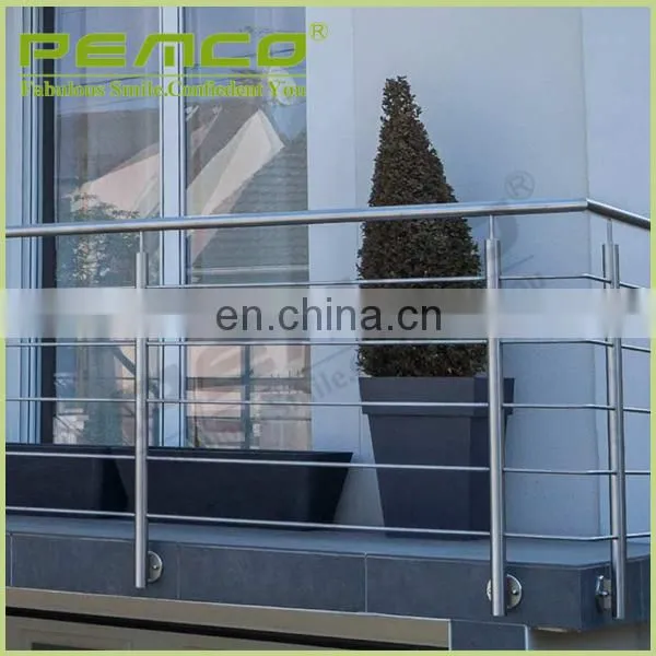 Pemco Factory Price Polished Finished 304/316 Glass Balcony Outdoor Metal Stair Railing photo-5