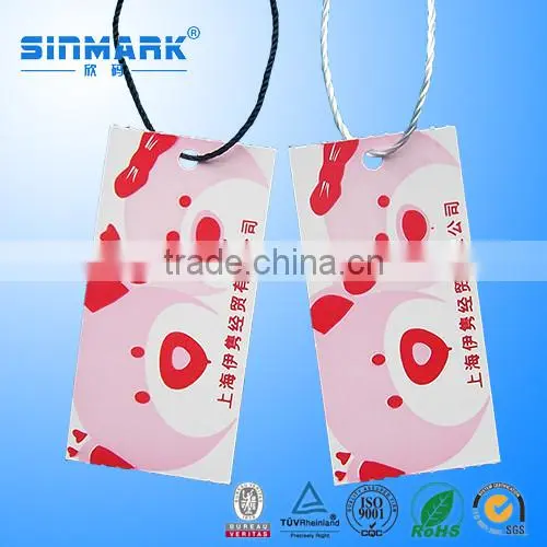 High Effect Customized Brand Name/logo Garment Paper Hang Tags With Ribbon String photo-2