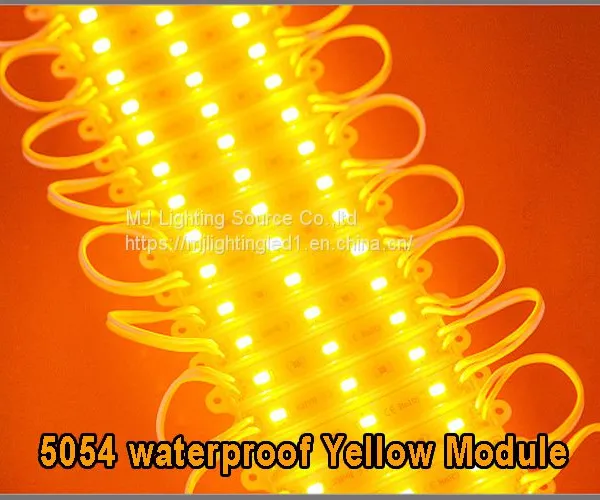 12V LED Advertising Texsign Module SMD 5054 3-chips LED Module for Lettere Signage Yellow Color CE ROHS photo-4