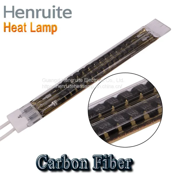 Carbon Medium Wave Golden Quartz ir Heating Lamp Carbon Twin Tube Infrared Heater Lamp photo-3