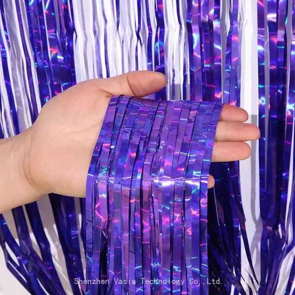 Wholesale Metallic Foil Curtains - 2/3 Pack, 3.2x8.2ft Sparkle Backdrops for Party Distributors photo-3