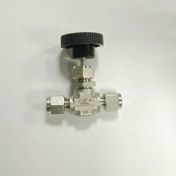 Precision Double Ferrule Straight Needle Valve for High-Pressure Gas Control