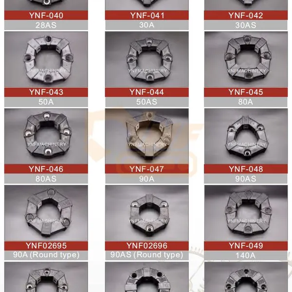 YNF Factory Wholesale Flexible Rubber Coupling CF-A for Excavator Air Compressor Connecting Glue Assembly photo-4