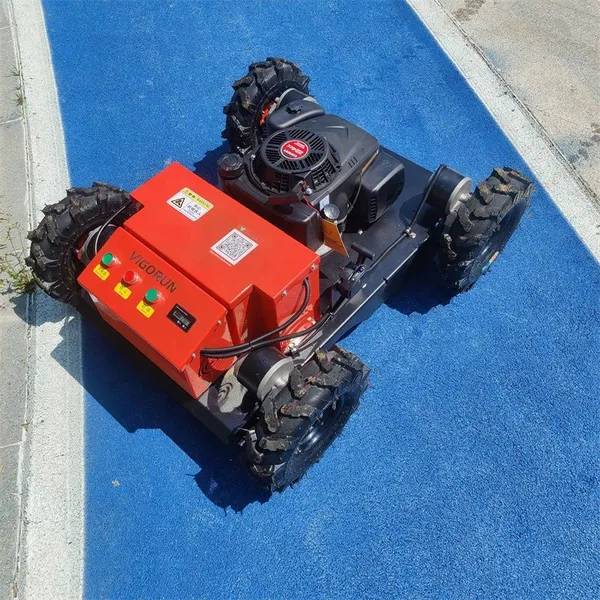 Agricultural Robotic Gasoline Electric Motor Driven Remote Control Mower With Tracks photo-4