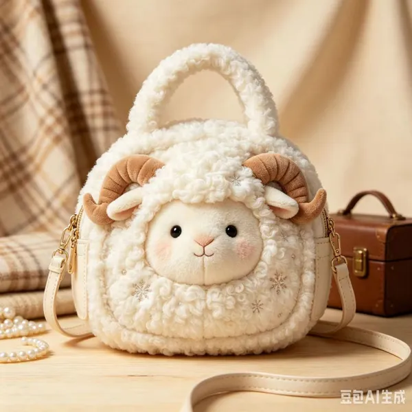‌Cartoon Plush Bag, Shoulder Crossbody Bag, Handbag, Cute Little Animal Santa Claus Bag, Customizable