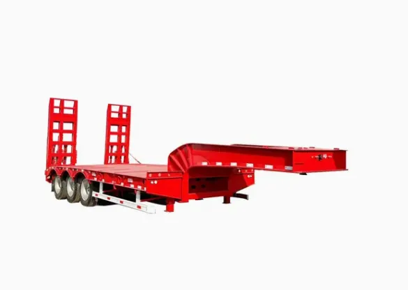 Construction Machinery Transport Low Bed Semi Trailer photo-4