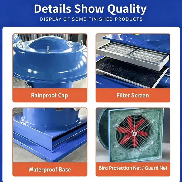 Pinxingjin Purified FRP Roof Fan Customizable。 photo-3