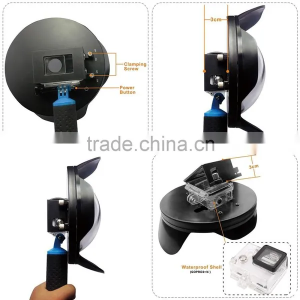 6" GoPro4 Dome Port With Float Bobber Fits for GoPro Original Water Proof Housing photo-3