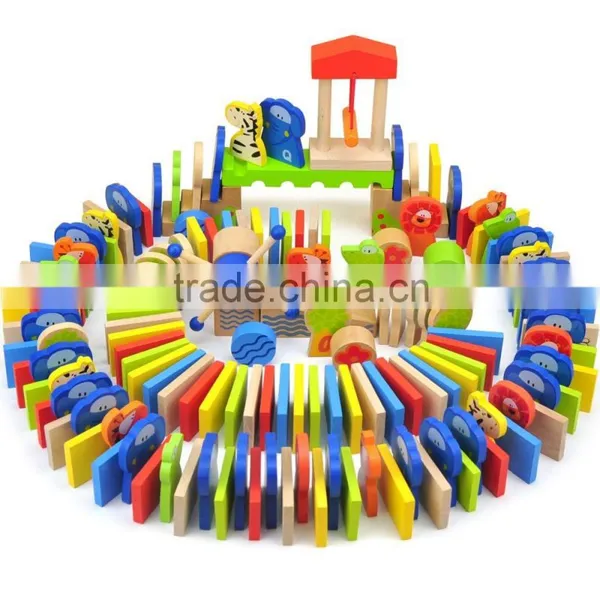2014 Top 100 Christmas Gift 150 Pcs Elephant Tree Animal Shape Red Yellow Blue Green Burlywood 5 Colours Domino Game photo-2