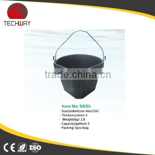 Strong Rubber Construction Buckets Rubber Pail With Handle photo-5