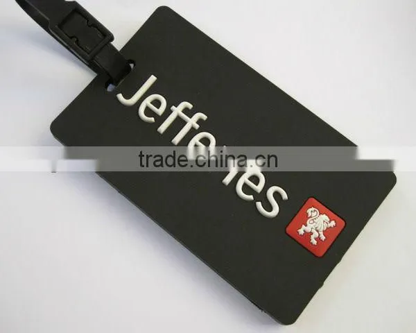 Personalized Cute Shape 3D PVC Self Adhesive Luggage Tags