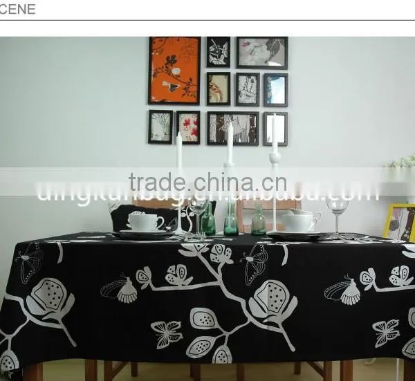 2015 Butterfly Printed Comfortable Fashion Cheap Table Cover Cotton